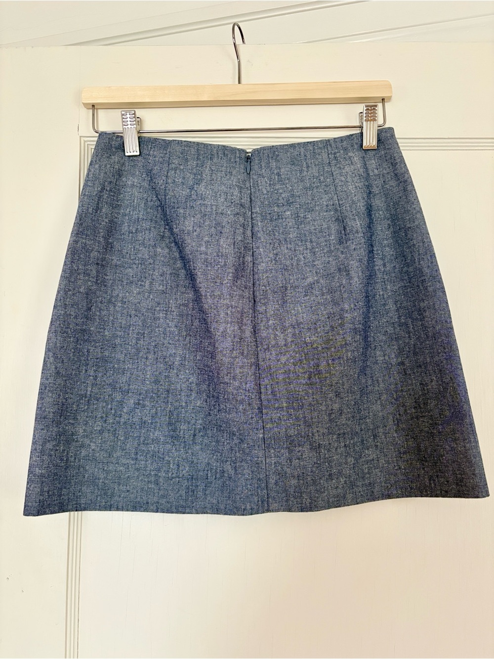J.Crew Chambray Scallop Mini Skirt size XS 2P Mint - Picture 2 of 5
